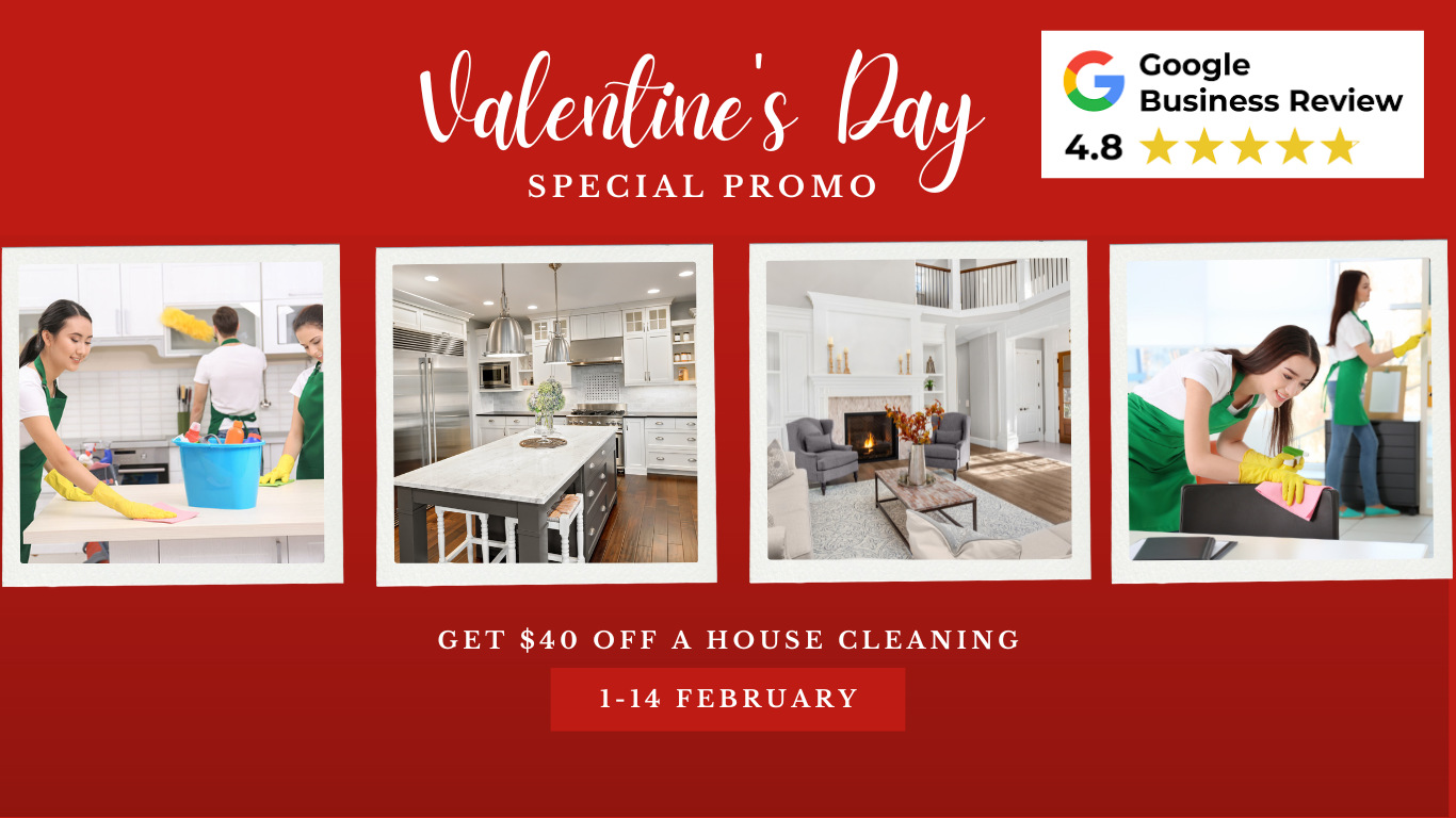 House cleaning valentines day promo
