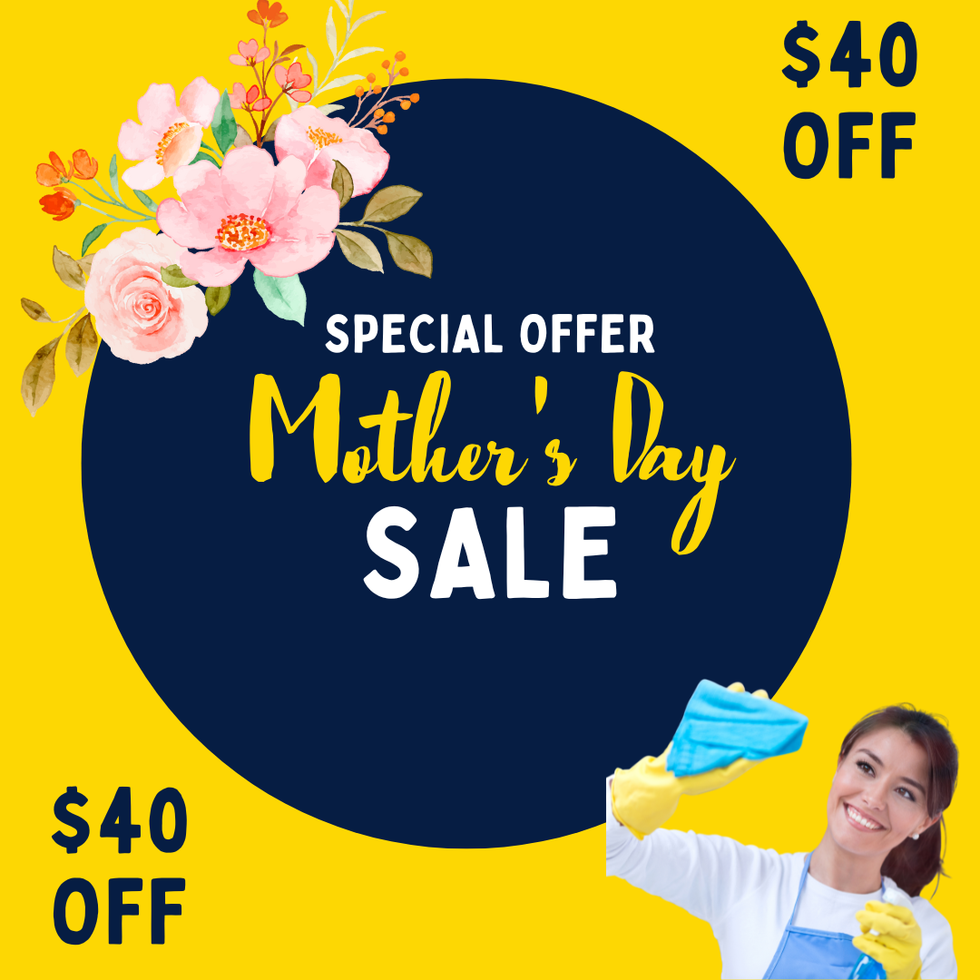 Mother's day sales advertisement for house cleaning services