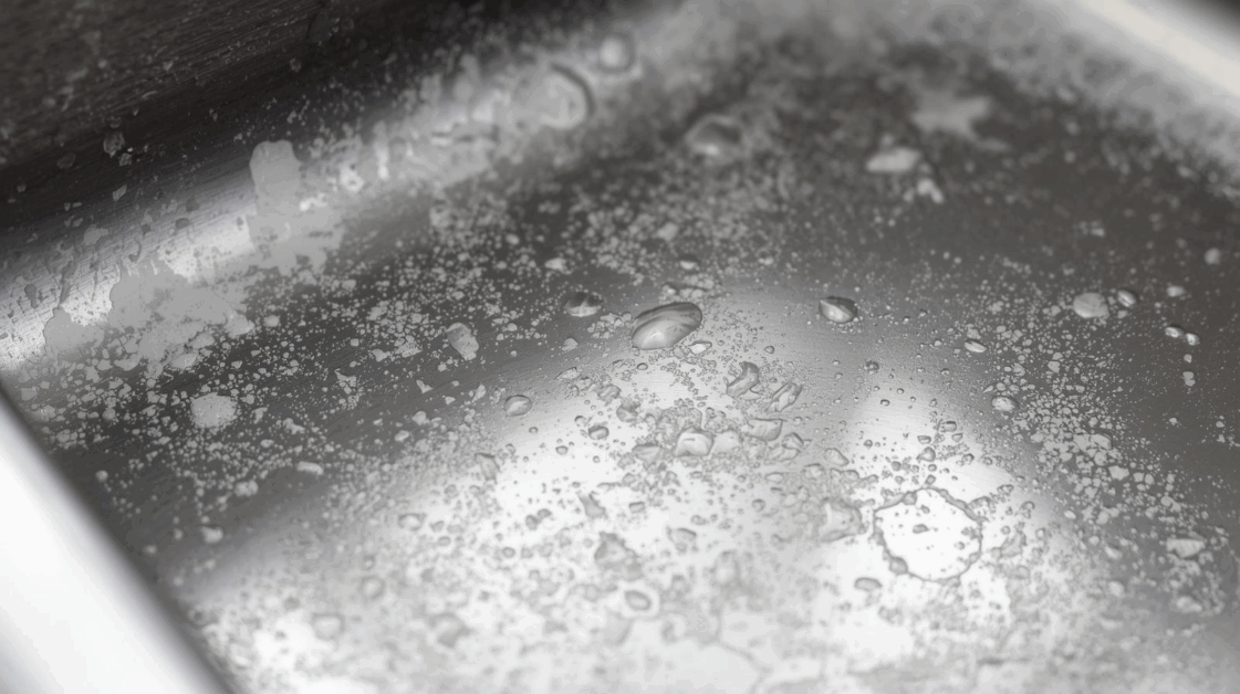 Removing hard water stains without scratching fixtures