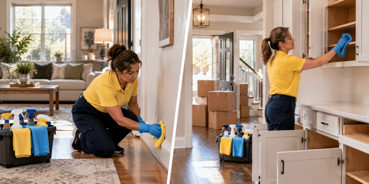Comparison between deep house cleaning and move-out cleaning